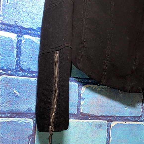 BLANK NYC Women's Jacket Size Medium Black Double Zip Breathable Mesh - Picture 5 of 8